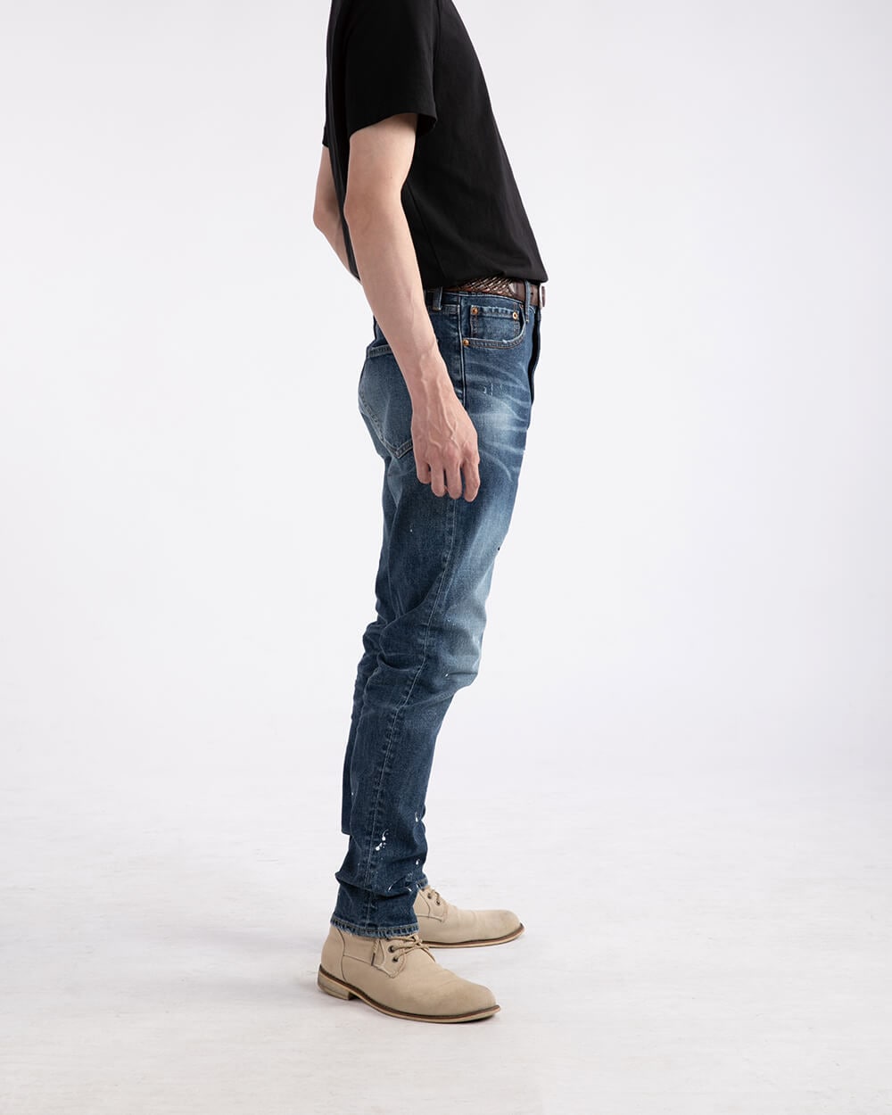 ストレッチストレートデニムパンツ